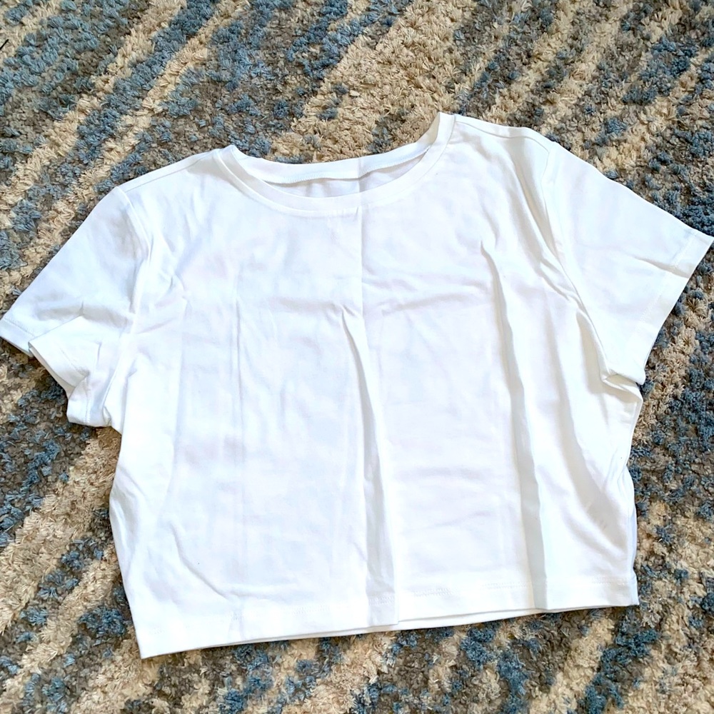 Simple White Crop Top